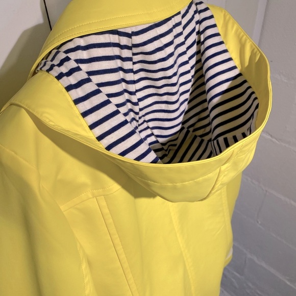 NWT Talbots Spring Jacket Coat Size Small Hello Yellow Detachable Hood Rain Go - Picture 9 of 16